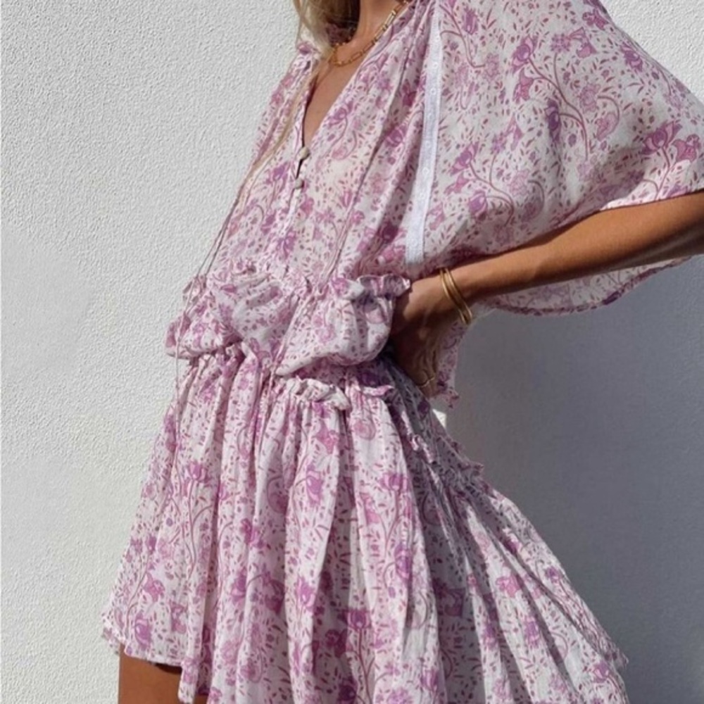 Kinga Csilla Lotus Gemini Dress XS Multicolor Floral Summer Dress